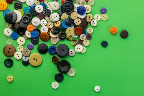 Buttons on a green background Stock Photos
