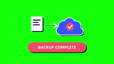 Buttons green backup complete Stock Footage 346479891