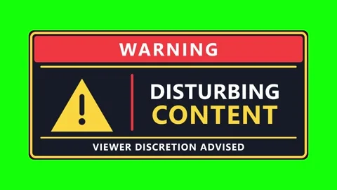 Buttons green disturbing content warning Stock Footage 346743987