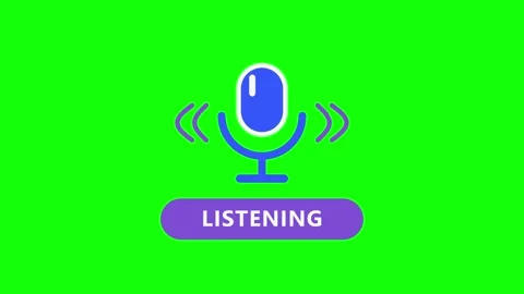 Buttons green voice input Stock Footage 346743993
