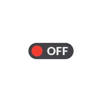 Off buttons icon flat vector illustration. Stock Illustration