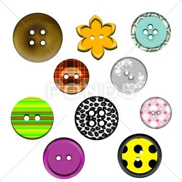 Buttons Stock Illustration