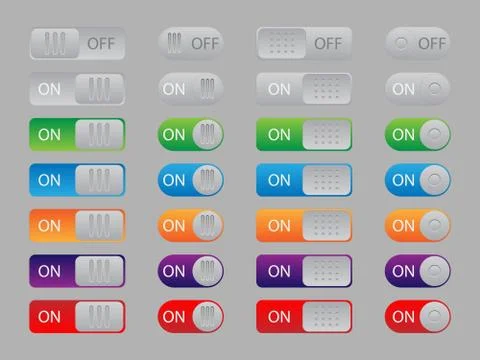 On-off buttons Stock Illustration