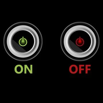 On off buttons Stock Illustration