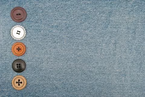 Buttons on jeans Stock Photos