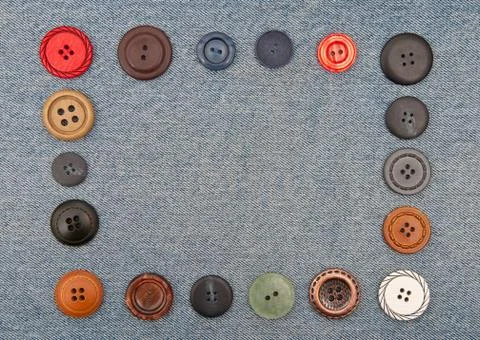 Buttons on jeans Stock Photos