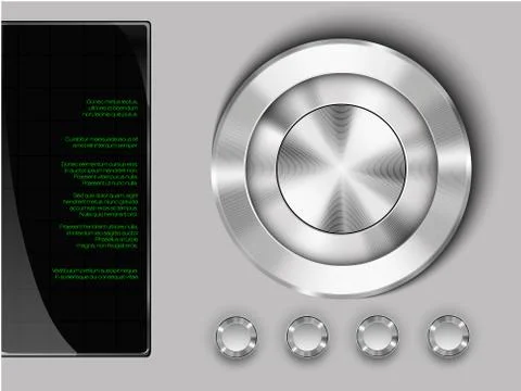 Buttons on a metall Stock Illustration