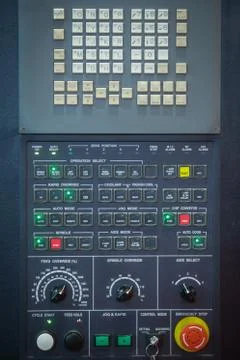 Buttons on a panel Stock Photos