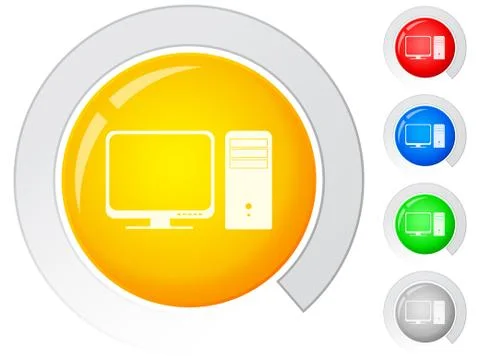 Buttons pc Illustrazione stock