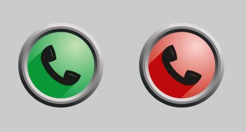 Buttons with phone handset. Stock Illustration