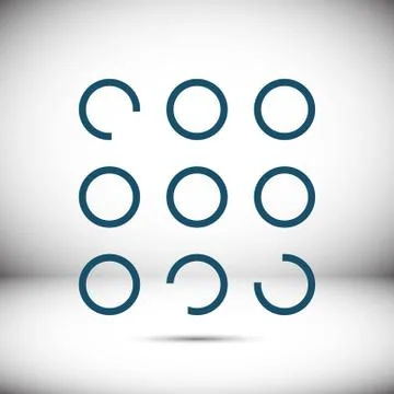 Buttons of the program icon stock vector illustration flat design Illustrazione stock