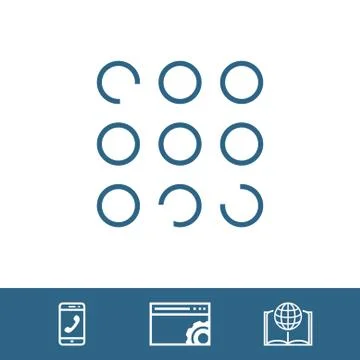 Buttons of the program icon stock vector illustration flat design Illustrazione stock