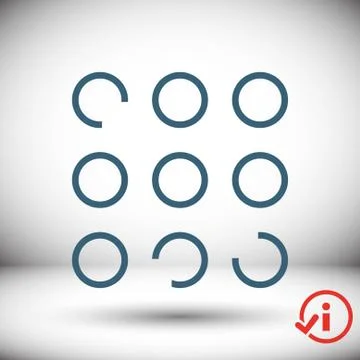 Buttons of the program icon stock vector illustration flat design 库存插图