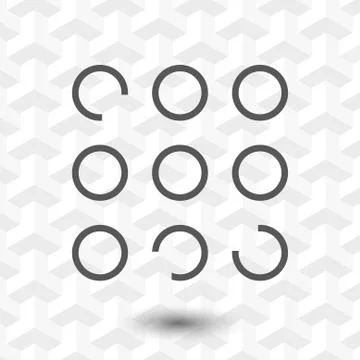 Buttons of the program icon stock vector illustration flat design Stock Illustration