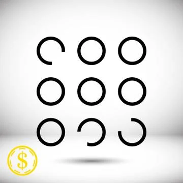 Buttons of the program icon stock vector illustration flat design Stock Illustration