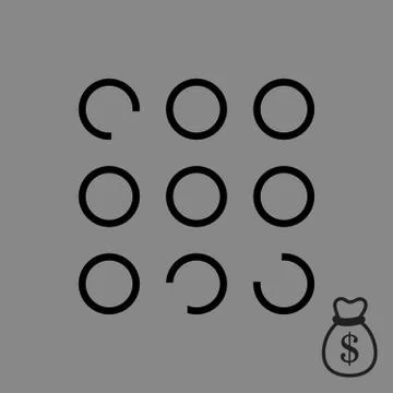 Buttons of the program icon stock vector illustration flat design Stock Illustration