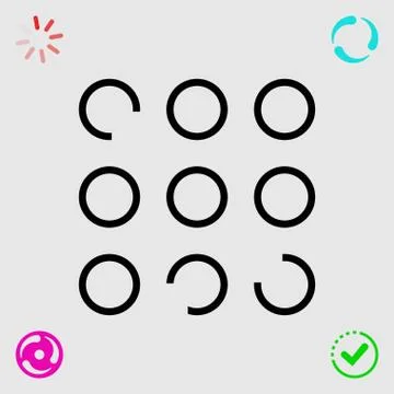 Buttons of the program icon stock vector illustration flat design Stockillustratie