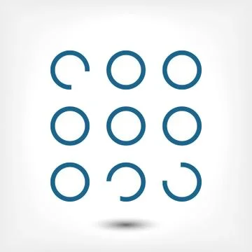 Buttons of the program icon stock vector illustration flat design Illustrazione stock