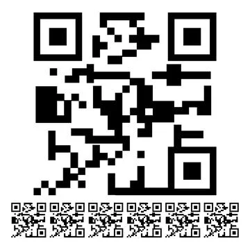 Buttons qr code label cartoon vector graphic イラスト素材