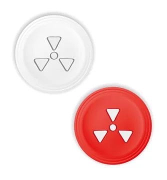 Buttons with radioactive symbol Stock Illustration