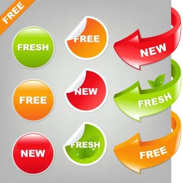 Buttons set Stock Illustration