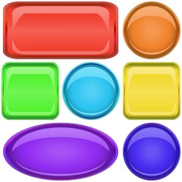 Buttons, set Stock Illustration