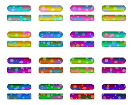 Buttons, Set Stock Illustration