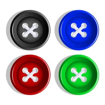 Buttons. Set of multicolored buttons. Vector. Stock Illustration