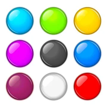 Buttons set vector illustration on white background Stock Illustration