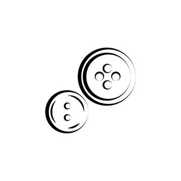 Buttons, sew icon. Element of art and craft icon. Thin line icon for website Stock Illustration