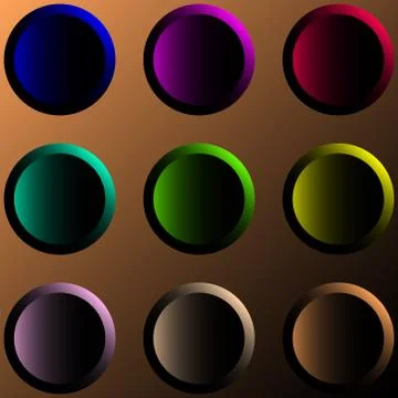 The buttons for the site. Stock Illustration