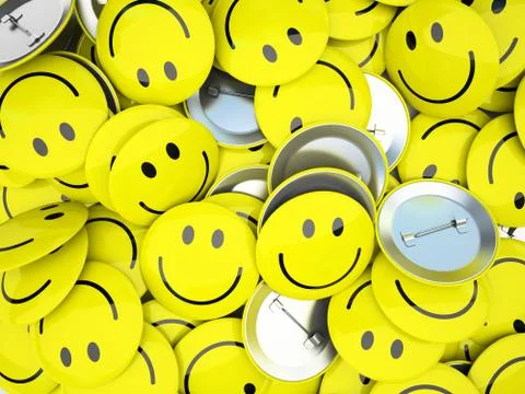 Buttons with smiles Stock Illustration