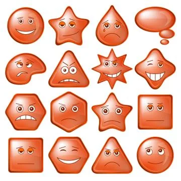 Buttons Smileys, set Stock Illustration