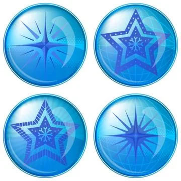 Buttons, stars Stock Illustration