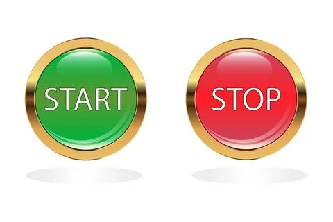 Buttons stop and start Illustrazione stock