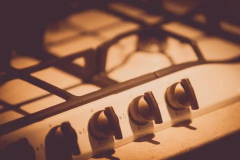 Buttons on a stove Stock Photos