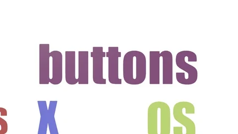 Buttons Tag Cloud Animated Isolated On White Stock Footage 107210225