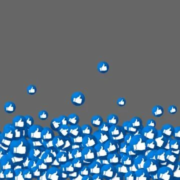 The like buttons vector background. Social Media design. Stock-Illustration