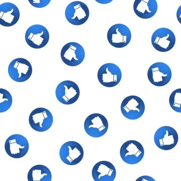 The like buttons vector seamless pattern background. Stock Illustration