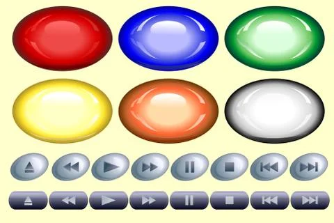 Buttons for web design. Stock Illustration