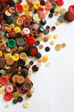 Buttons on white background Stock Photos