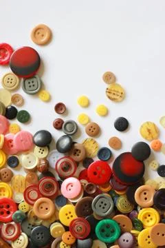 Buttons on white background Stock Photos