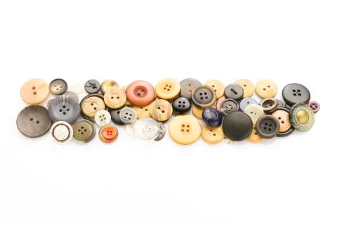 Buttons on white Stock Photos