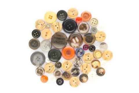Buttons on white Stock Photos