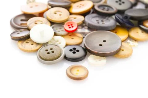 Buttons on white Stock Photos