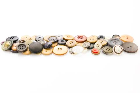 Buttons on white Stock Photos