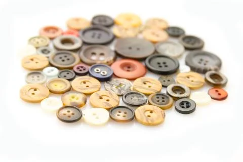 Buttons on white Stock Photos