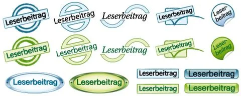 Buttonset reader contributions Stock Illustration