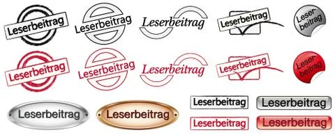 Buttonset reader contributions Stock Illustration