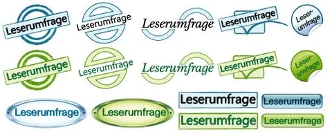 Buttonset reader survey Stock Illustration